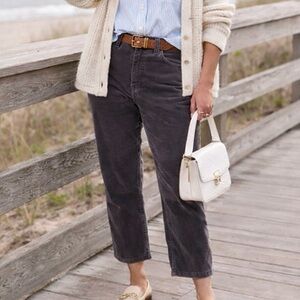 Levi’s Ribcage Straight Ankle Corduroy Jeans Gray High Rise - Size 30